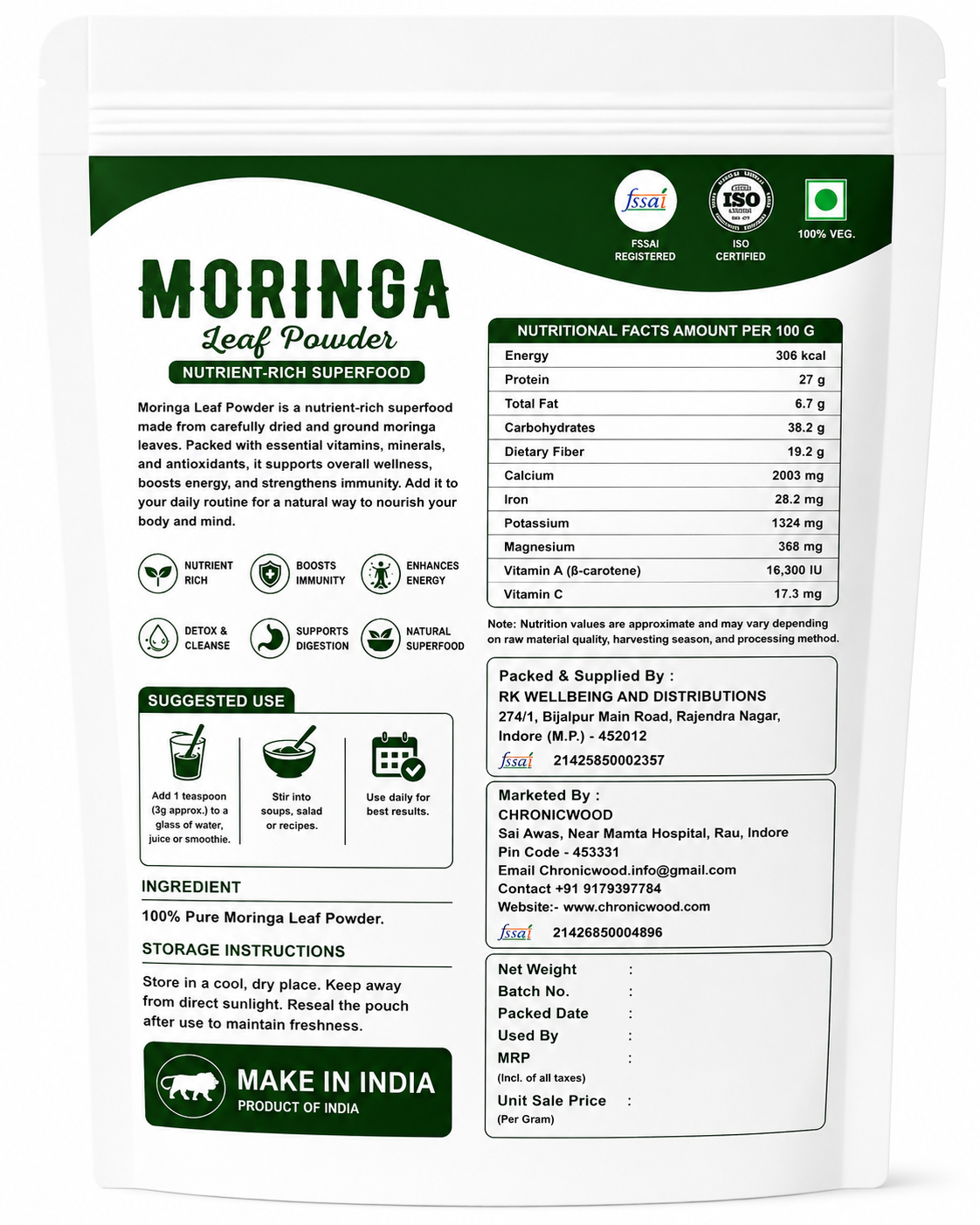 moringa powder details moringa powder details